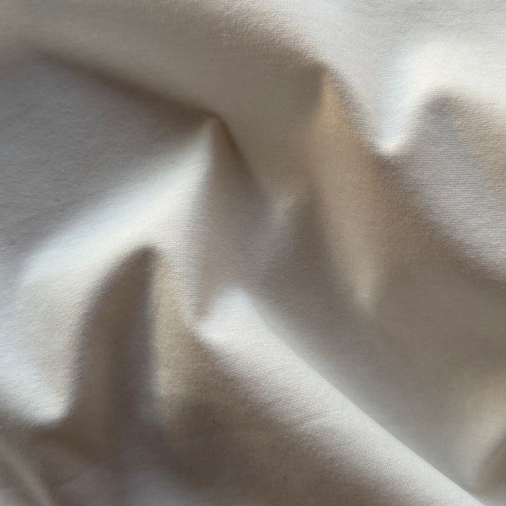 Lighter-Weight Cloud White Cotton Ponte Double Knit (Made in Italy)
