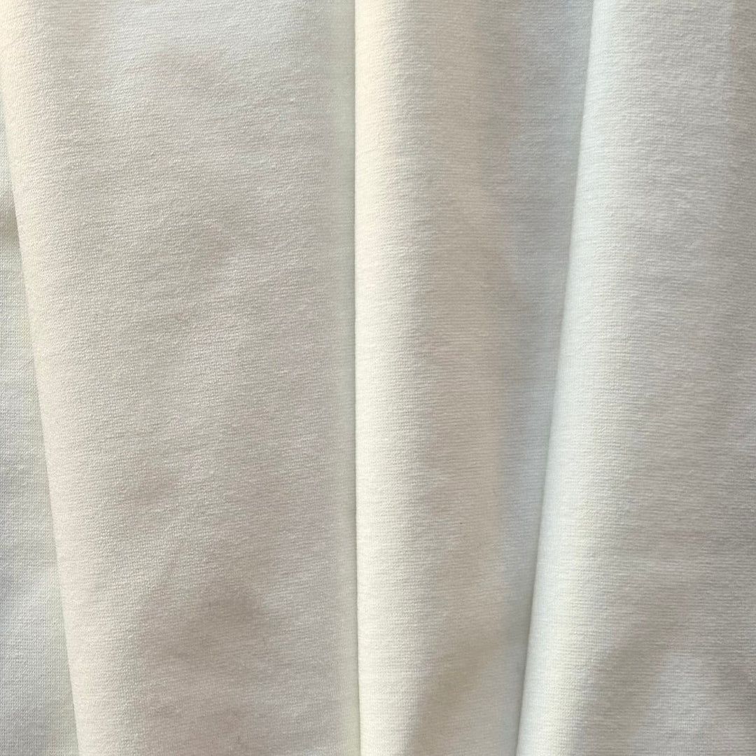Lighter-Weight Cloud White Cotton Ponte Double Knit (Made in Italy)
