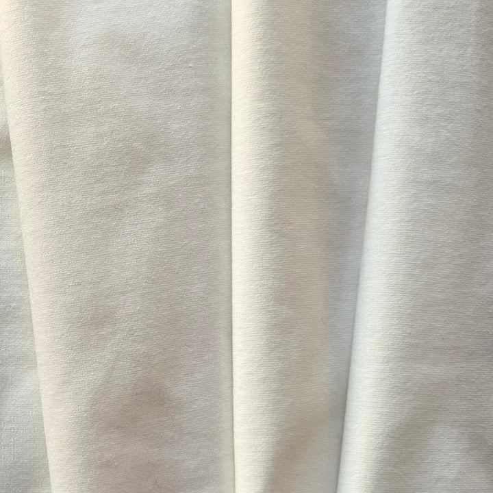 Lighter-Weight Cloud White Cotton Ponte Double Knit (Made in Italy)