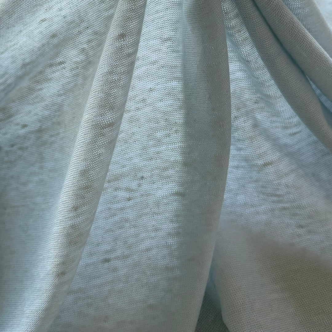 Loro Piana Light-Weight Palest Ice Queen Blue Linen Knit (Made in Italy)