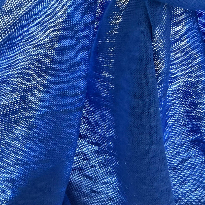 Loro Piana Light-Weight Brilliant Cobalt Blue Blue Linen Knit (Made in Italy)