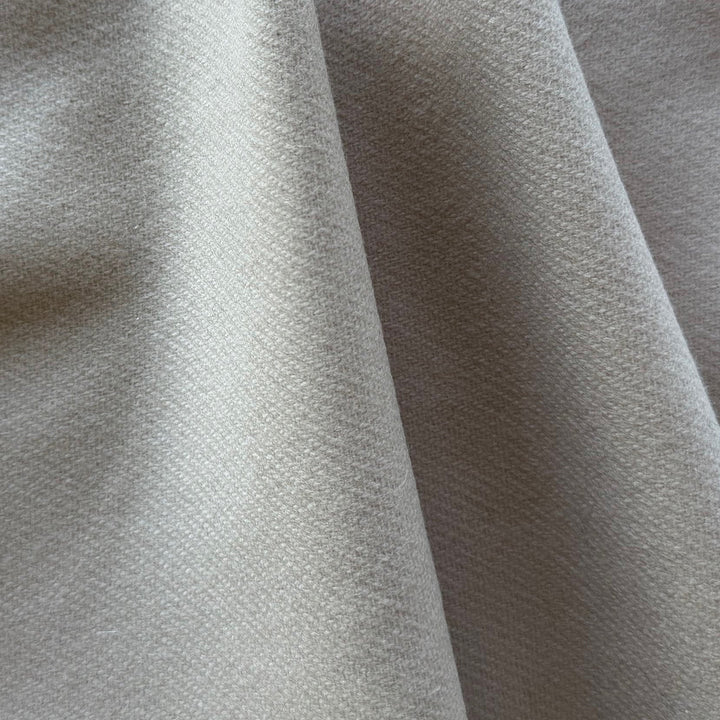 Mid-Weight Warm Bone Virgin Wool Blend Melton Coating (Made in Italy)