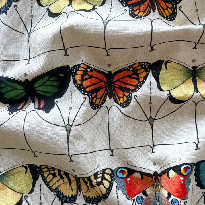 Mid-Weight Art Deco Papillon Cotton Canvas  (Made in India)