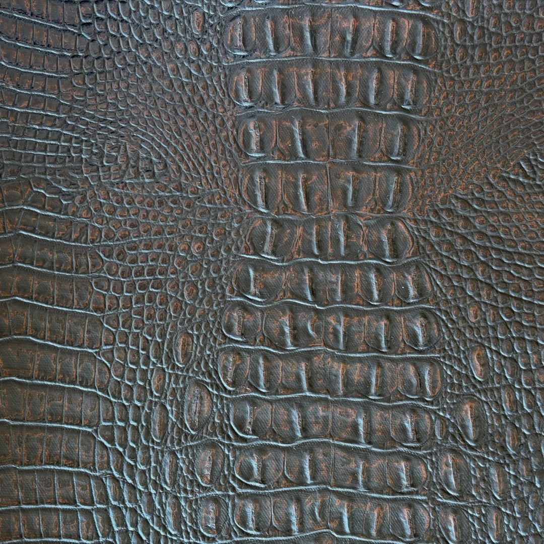 Deep Brown Crocodile Backed Vinyl (Made in USA)