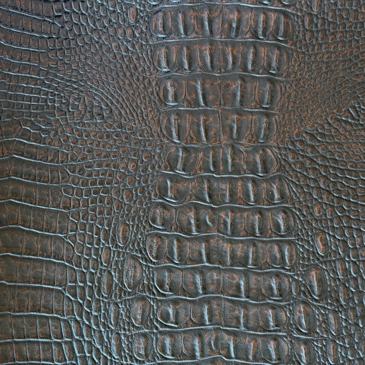 Deep Brown Crocodile Backed Vinyl (Made in USA)