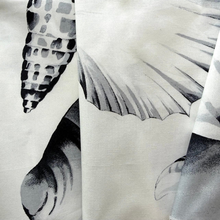 Dolce Gabbana Bold Monochromatic Seashells Cotton Poplin (Made in Italy)