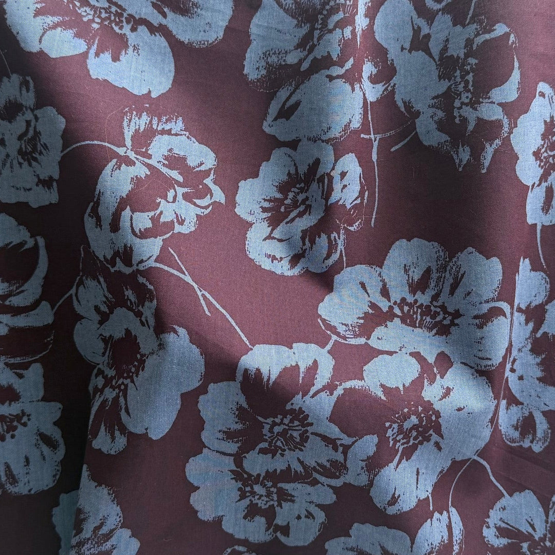 Marni Posies on Boysenberry Cotton Lawn (Made in Italy)