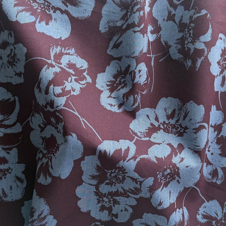 Marni Posies on Boysenberry Cotton Lawn (Made in Italy)