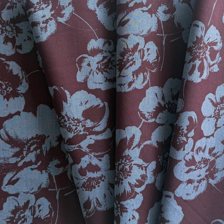 Marni Posies on Boysenberry Cotton Lawn (Made in Italy)