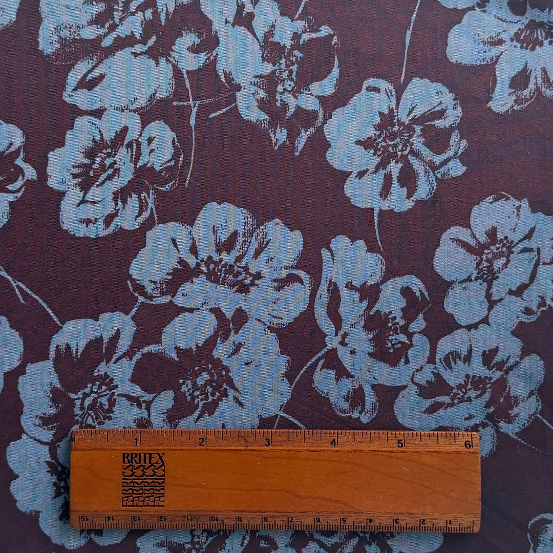Marni Posies on Boysenberry Cotton Lawn (Made in Italy)