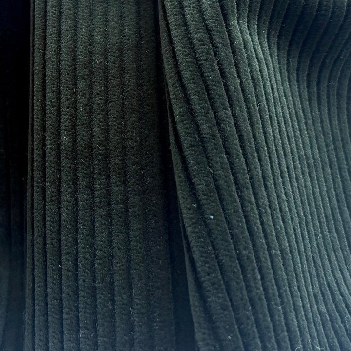 High-End Bottle Green Wide-Wale Plush Cotton Corduroy (Made in Italy)