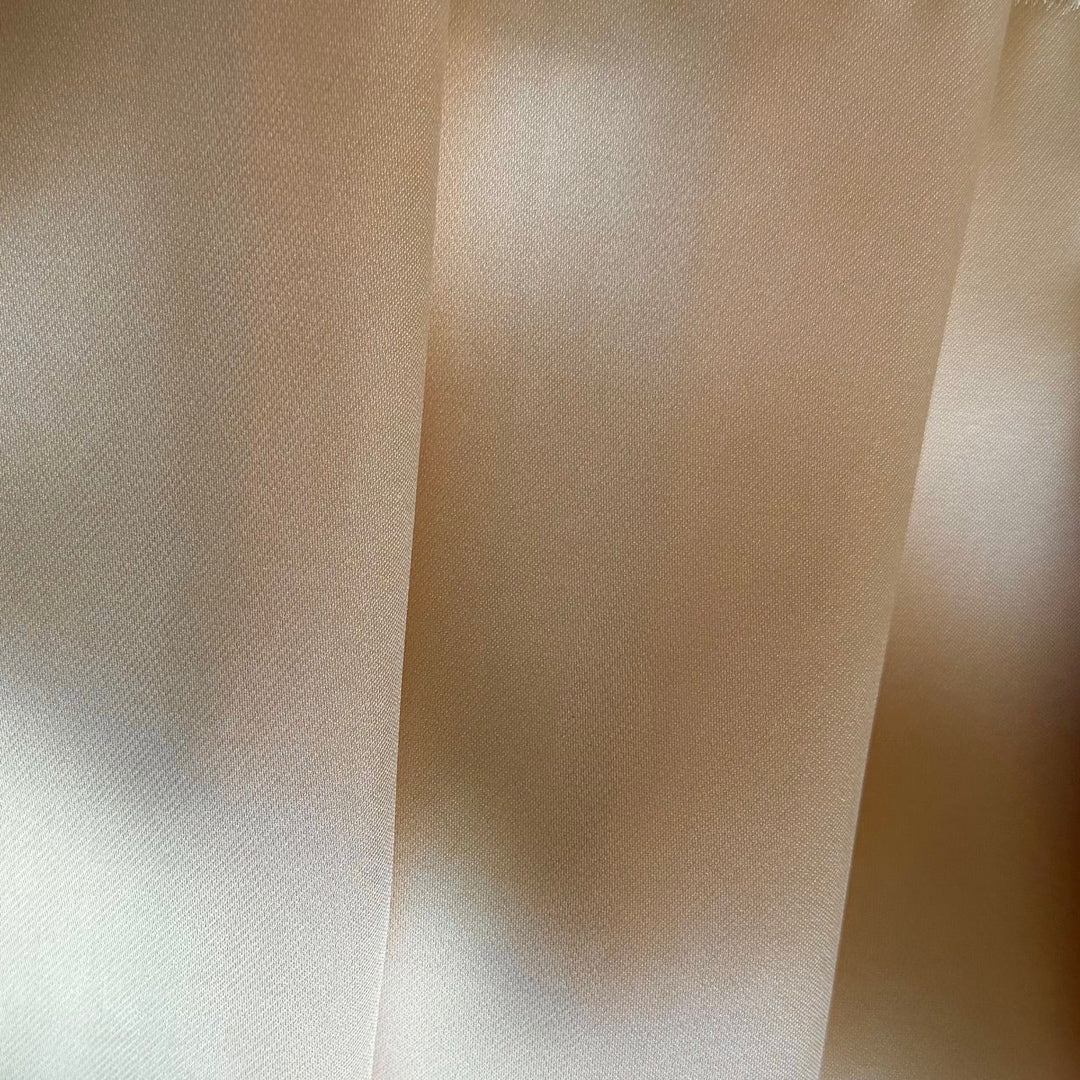 Delicate Peach Delustered Polyester Duchess Satin (Made in Korea)