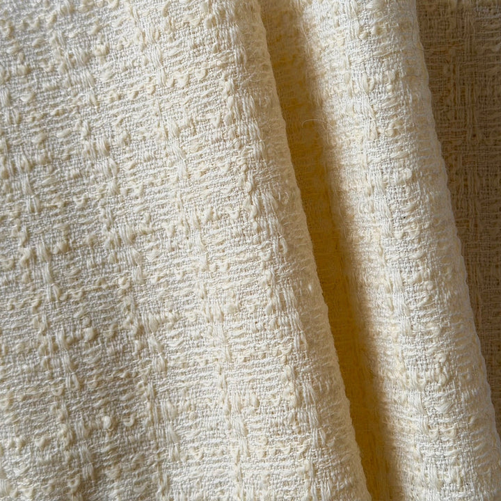 Classic Clotted Cream Virgin Wool Bouclé (Made in Italy)