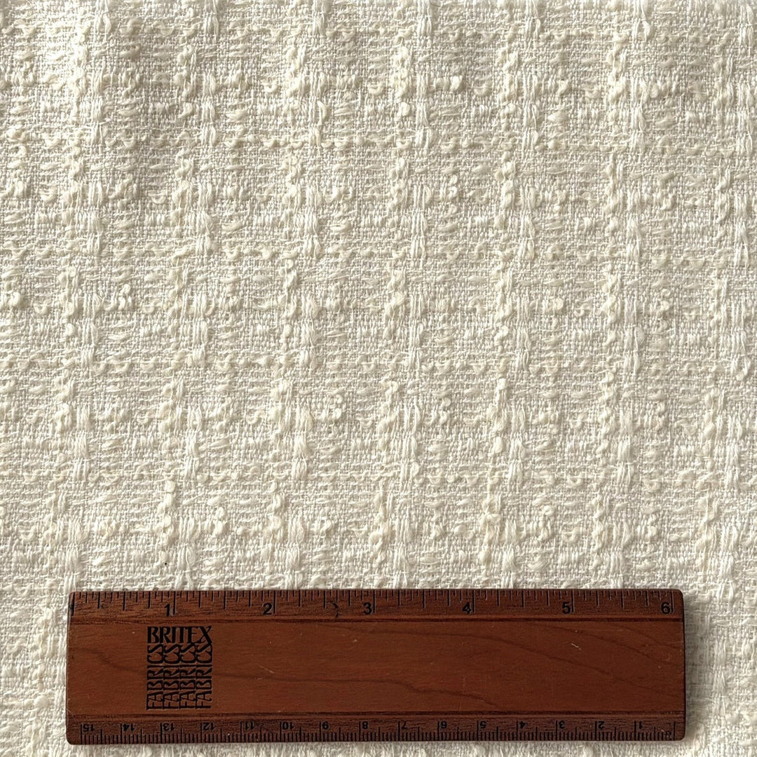 Classic Clotted Cream Virgin Wool Bouclé (Made in Italy)