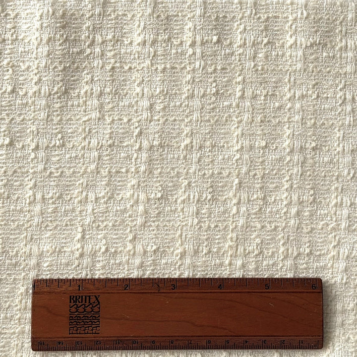 Classic Clotted Cream Virgin Wool Bouclé (Made in Italy)