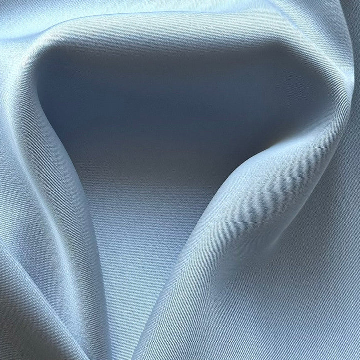 Celeste Blue Delustered Polyester Duchess Satin (Made in Korea)