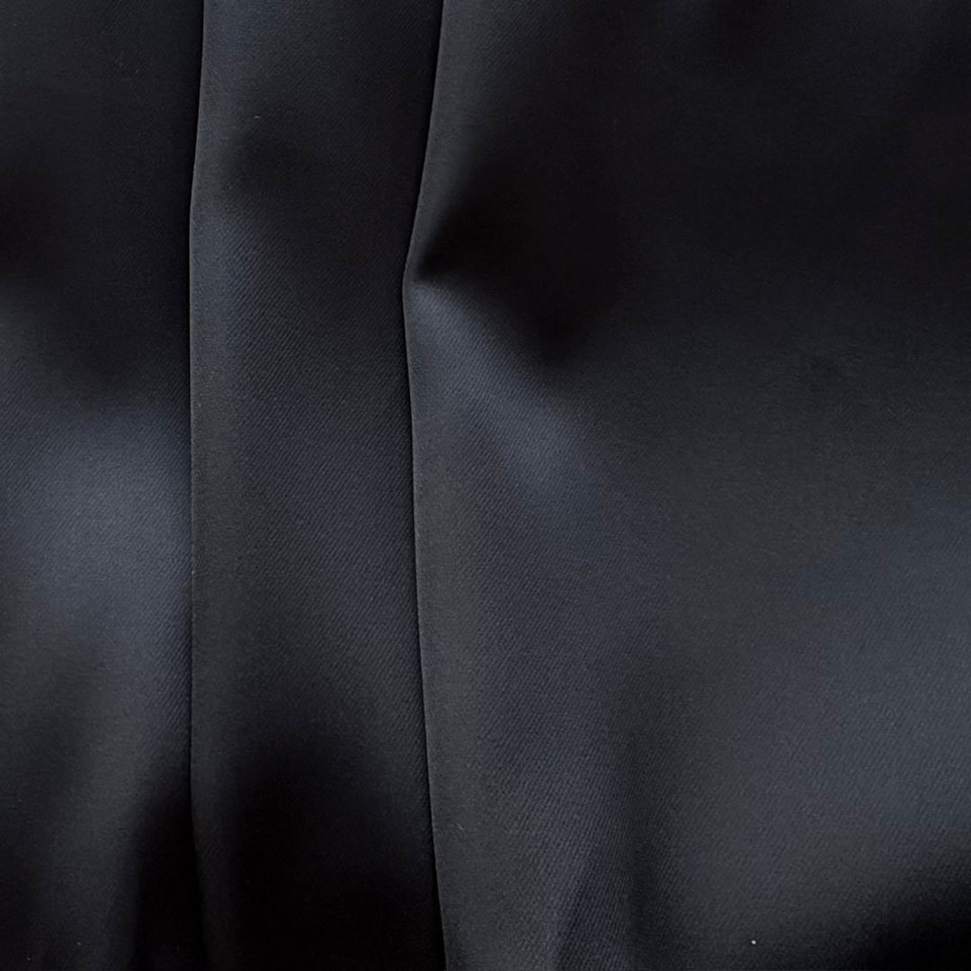 Onyx Black Delustered Polyester Duchess Satin (Made in Korea)