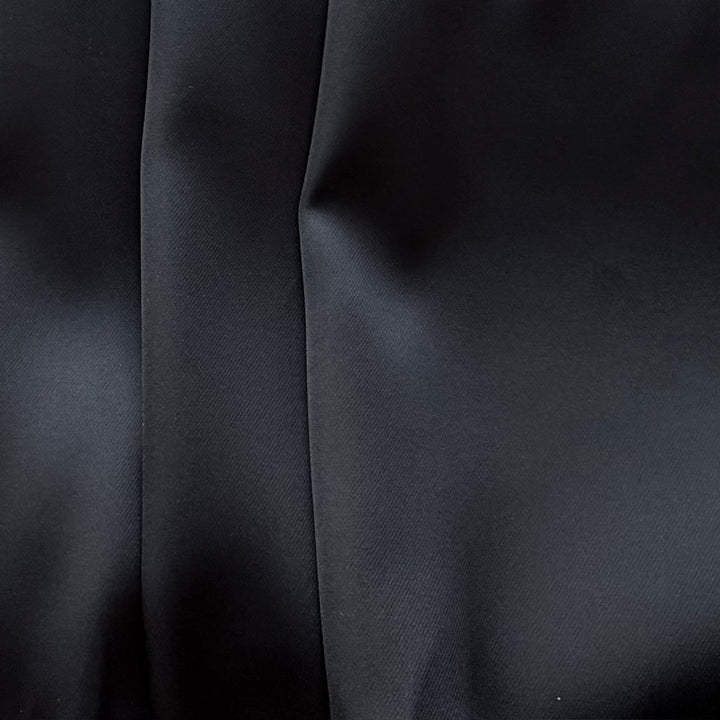 Onyx Black Delustered Polyester Duchess Satin (Made in Korea)