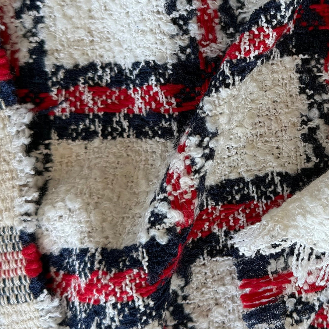 Gucci American Beauty Plaid Cotton Blend Bouclé (Made in Italy)