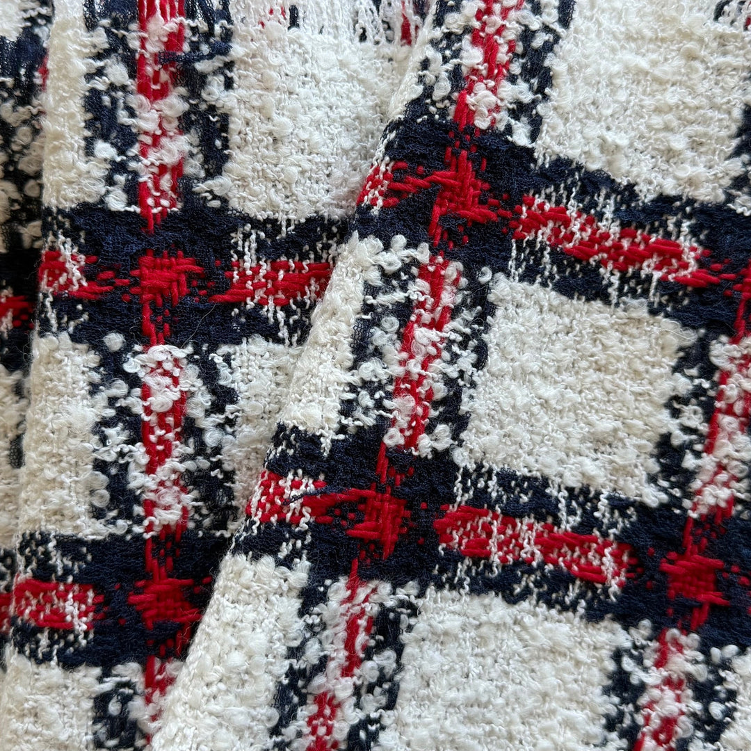 Gucci American Beauty Plaid Cotton Blend Bouclé (Made in Italy)