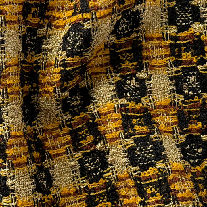 Versace Golden Beehive Wool Blend Bouclé (Made in Italy)