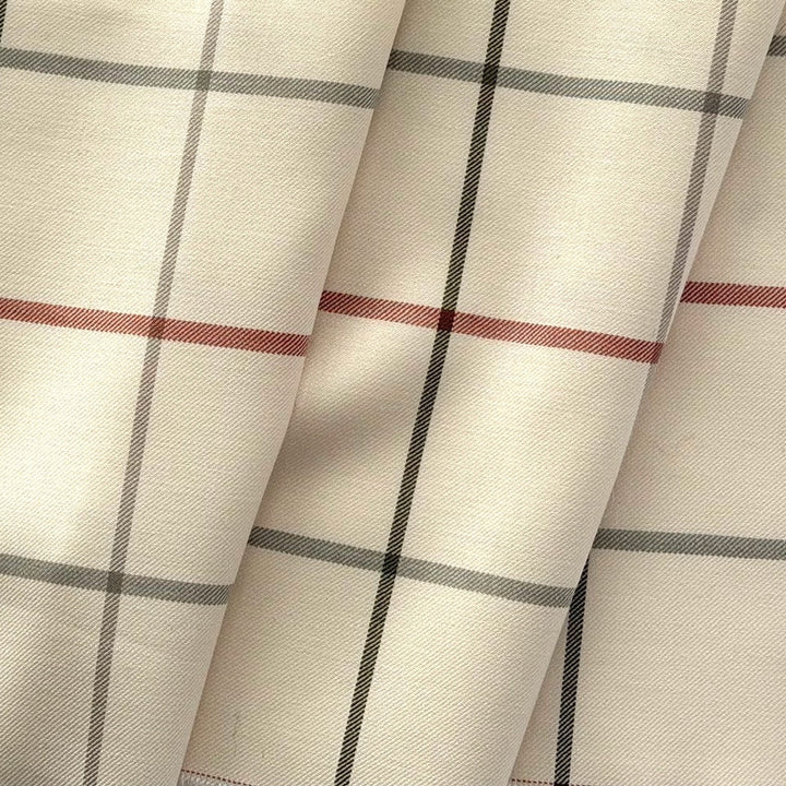 Loro Piana Lighter Weight Rust & Moss Tattersall Virgin Wool (Made in Italy)