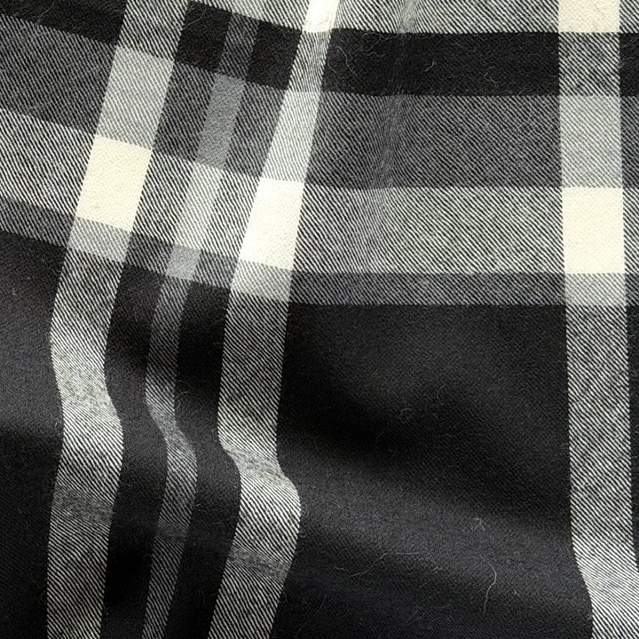 Ralph Lauren Lighter-Weight Black & White Soft Stretch Wool Plaid (Made in Italy)