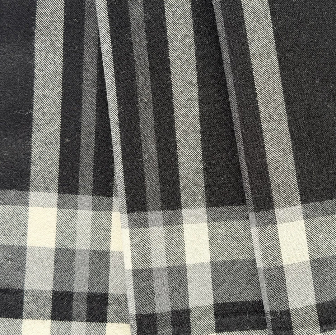 Ralph Lauren Lighter-Weight Black & White Soft Stretch Wool Plaid (Made in Italy)