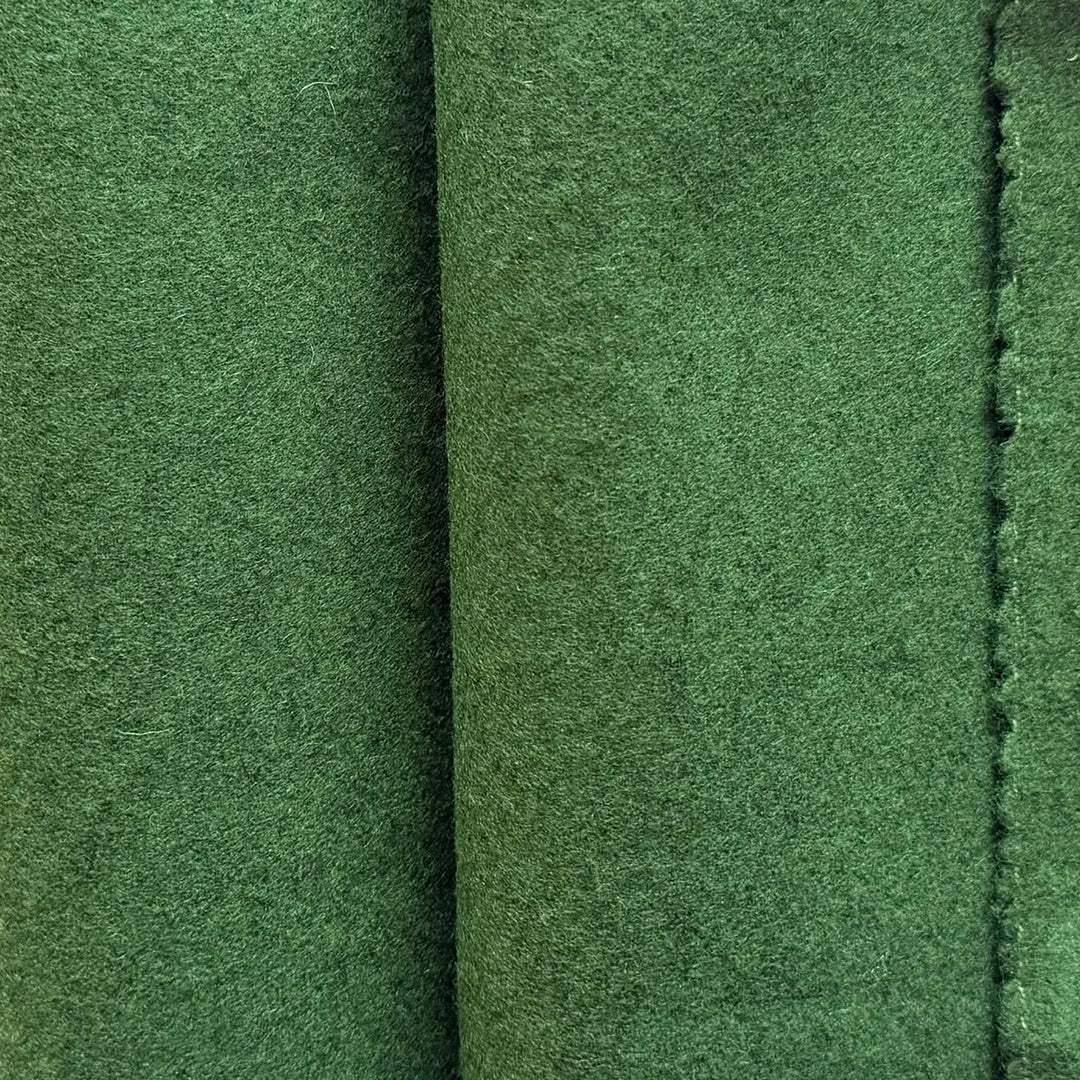 Lush Fern Green Wool Blend Melton Coating (Made in Italy)