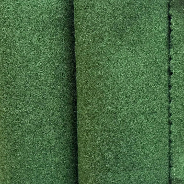 Lush Fern Green Wool Blend Melton Coating (Made in Italy)