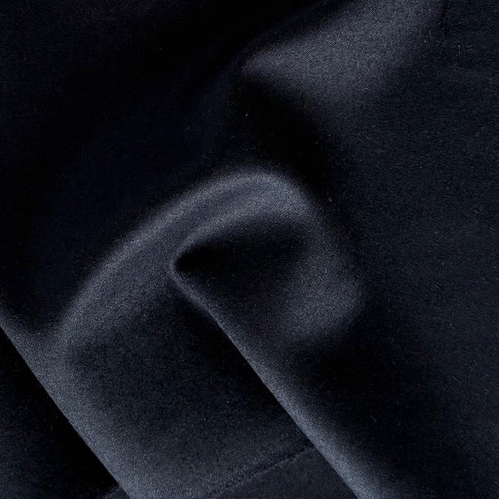 Lighter-Weight Midnight Navy Stretch Wool Flannel (Made in Italy)