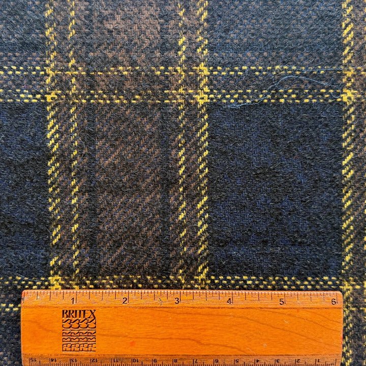Gucci Plaid Chocolate & Mustard Wool Bouclé (Made in Italy)