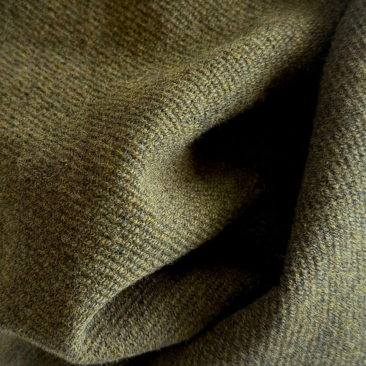 Mossy Undergrowth Cross-Woven Wool Twill (Made in Italy)