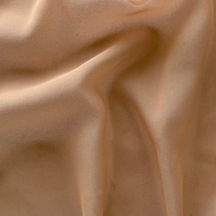 Semi-Sheer Apricot Mist Silk Chiffon (Made in Italy)