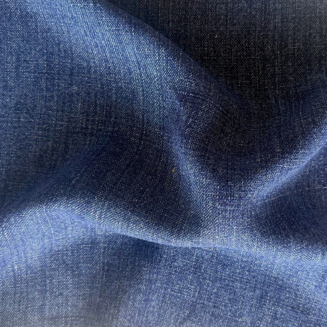Heavier Mid-Weight Indigo Rustic Linen (Made in India)