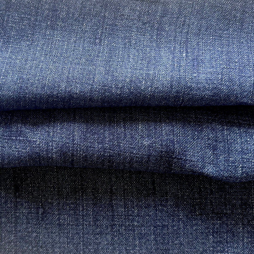Heavier Mid-Weight Indigo Rustic Linen (Made in India)