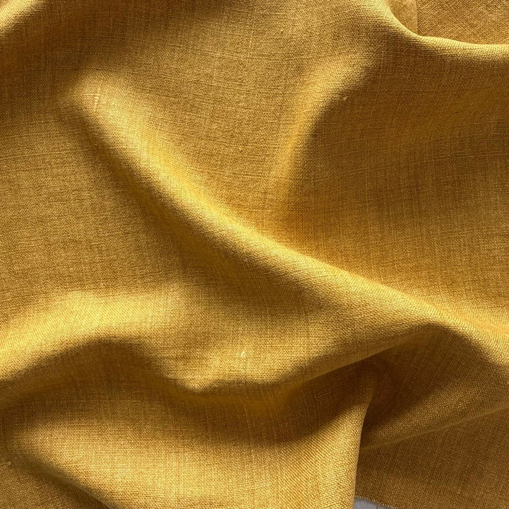 Heavier Mid-Weight Saturated Goldenrod  Rustic Linen (Made in India)