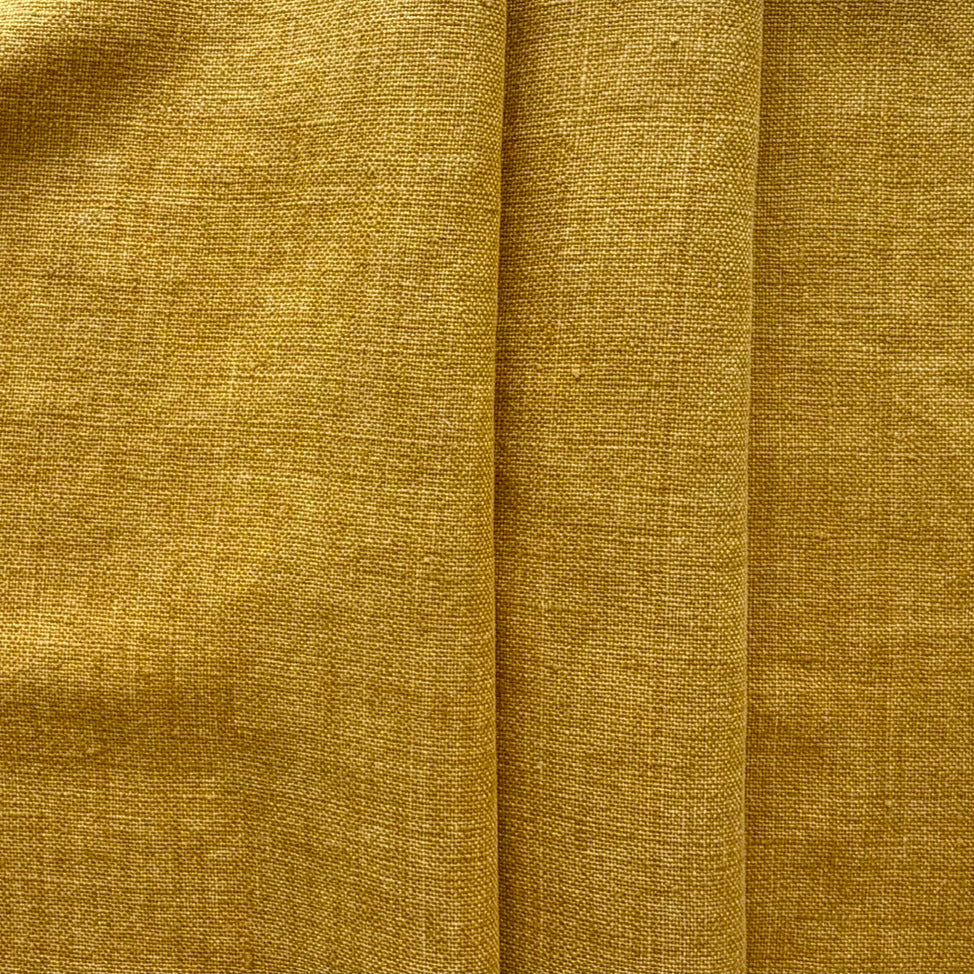 Heavier Mid-Weight Saturated Goldenrod  Rustic Linen (Made in India)