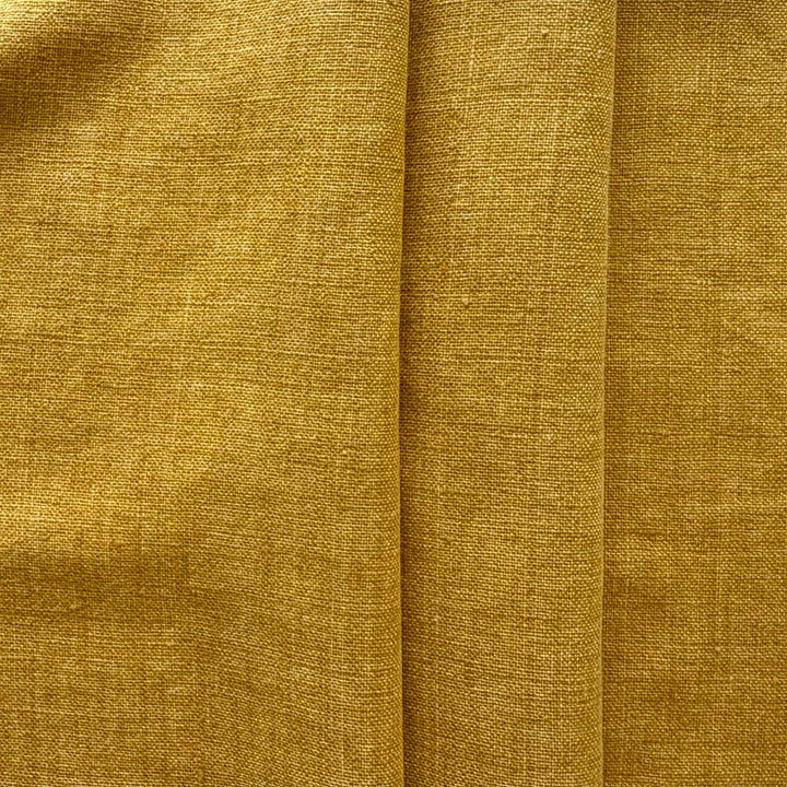 Heavier Mid-Weight Saturated Goldenrod  Rustic Linen (Made in India)