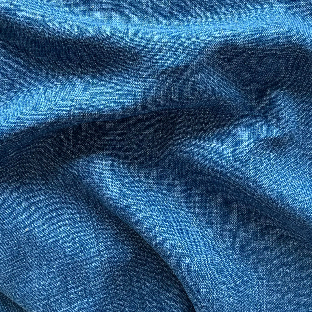 Heavier Mid-Weight Lapis Rustic Linen (Made in India)