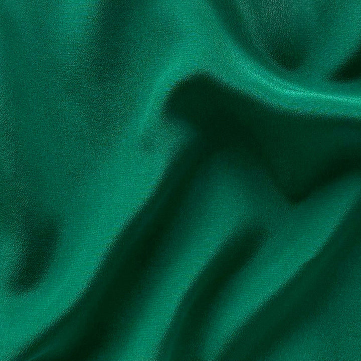 Lighter-Weight Emerald Green Silk Crepe de Chine (Made in Italy)