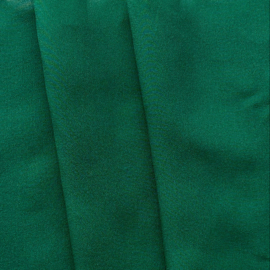 Lighter-Weight Emerald Green Silk Crepe de Chine (Made in Italy)