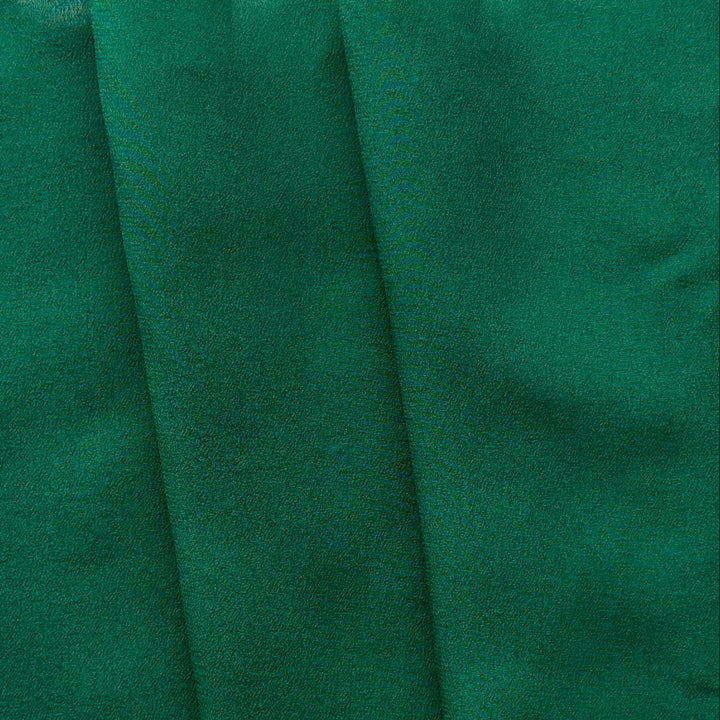 Lighter-Weight Emerald Green Silk Crepe de Chine (Made in Italy)
