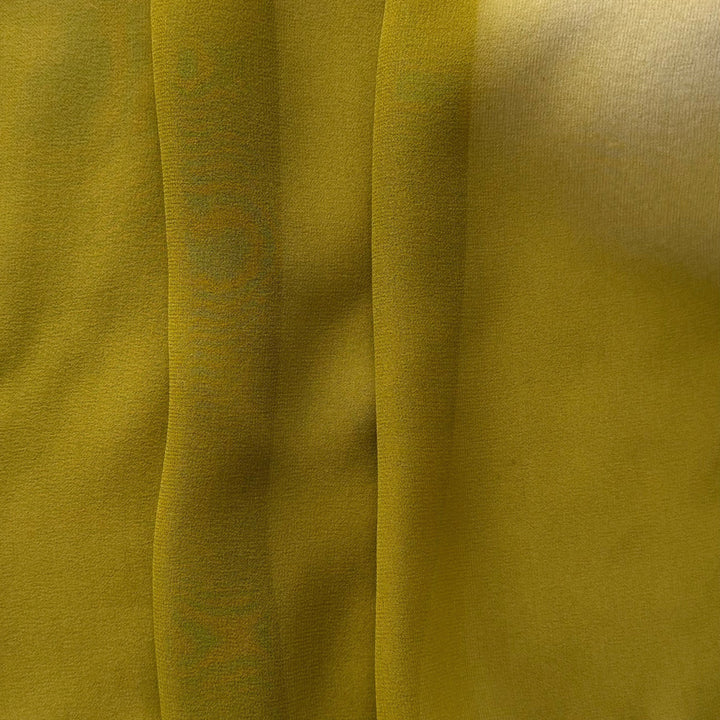 Semi-Sheer Spiced Curry Silk Georgette (Made in Italy)