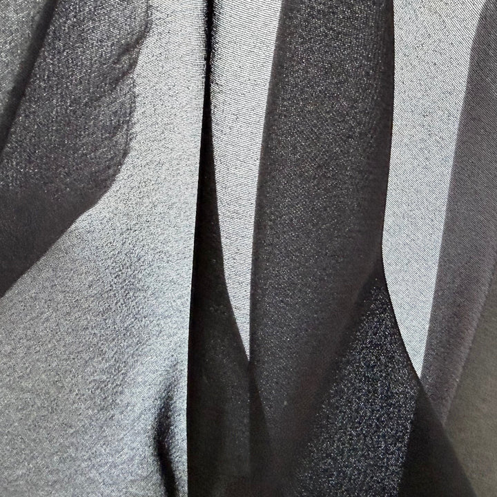 Semi-Sheer Classic Black Silk Georgette (Made in Italy)