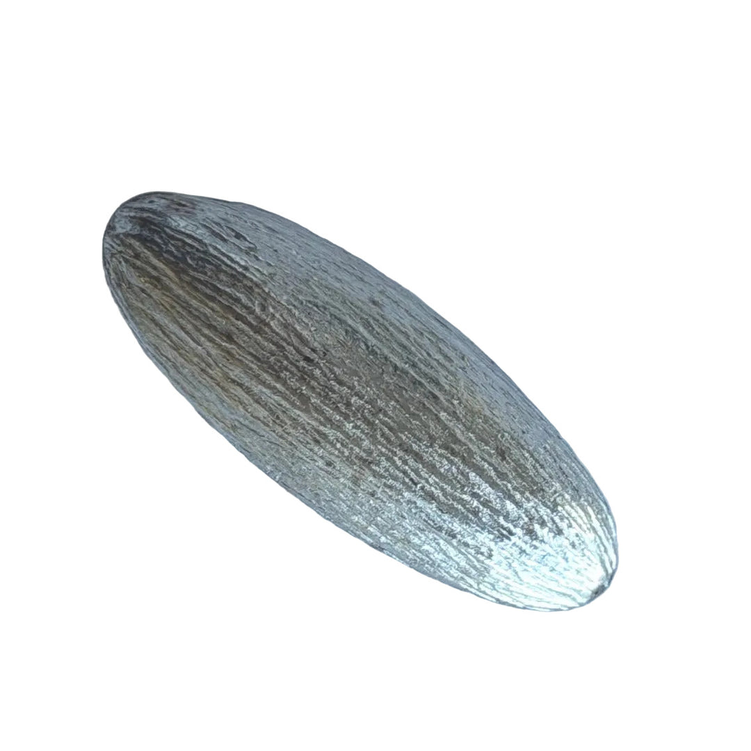 1 5/8" Oblong Silver Vintage Metal Button