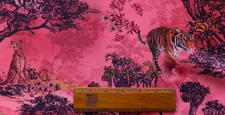 Rose Madder African Savanna Silk Twill (Made in Italy)