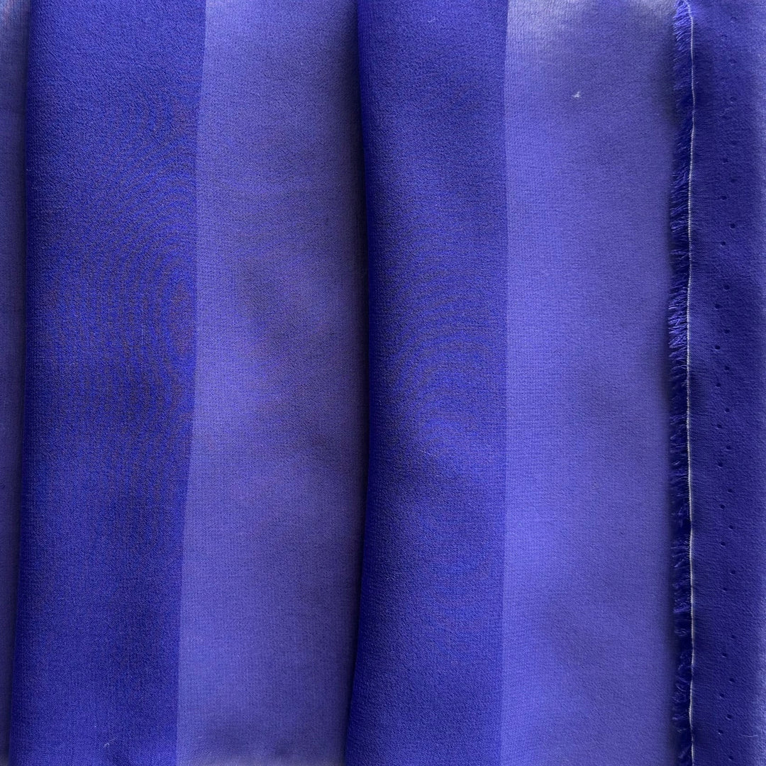 Sheer Royal Purple Silk Chiffon (Made in Italy)