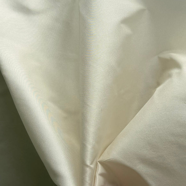 Crisp Ivory Mist Silk Taffeta