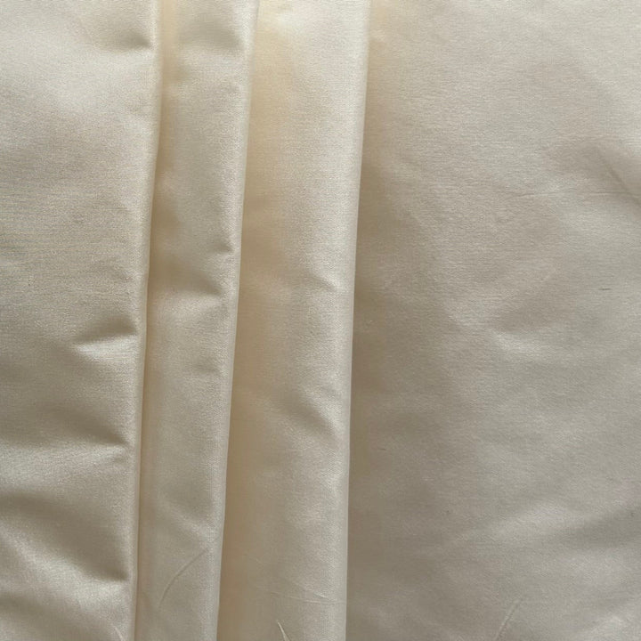 Crisp Ivory Mist Silk Taffeta